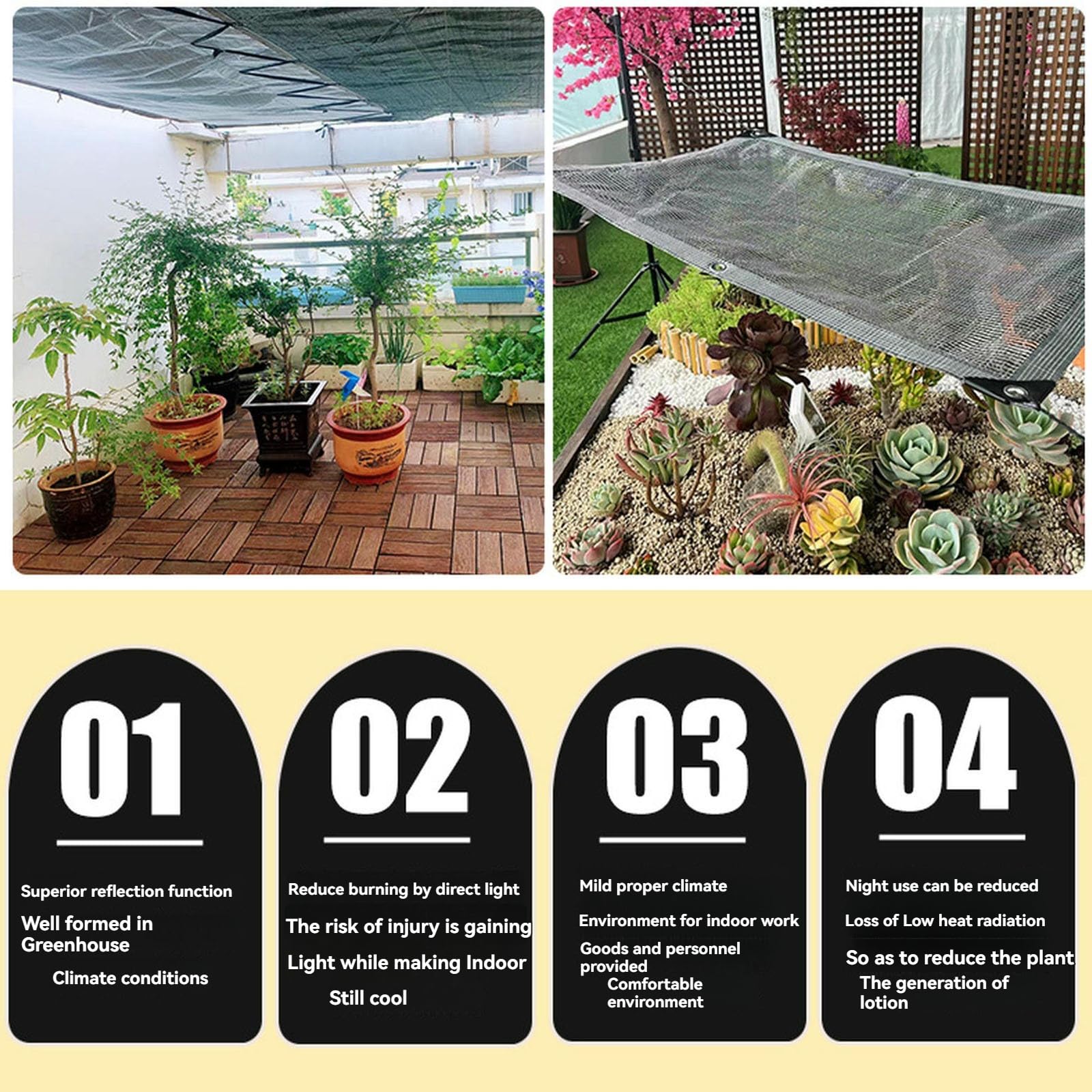 Telo ombreggiante in alluminio riflettente al 99%, resistente per auto, cani, esterni, camper, patio (3 × 4 m)