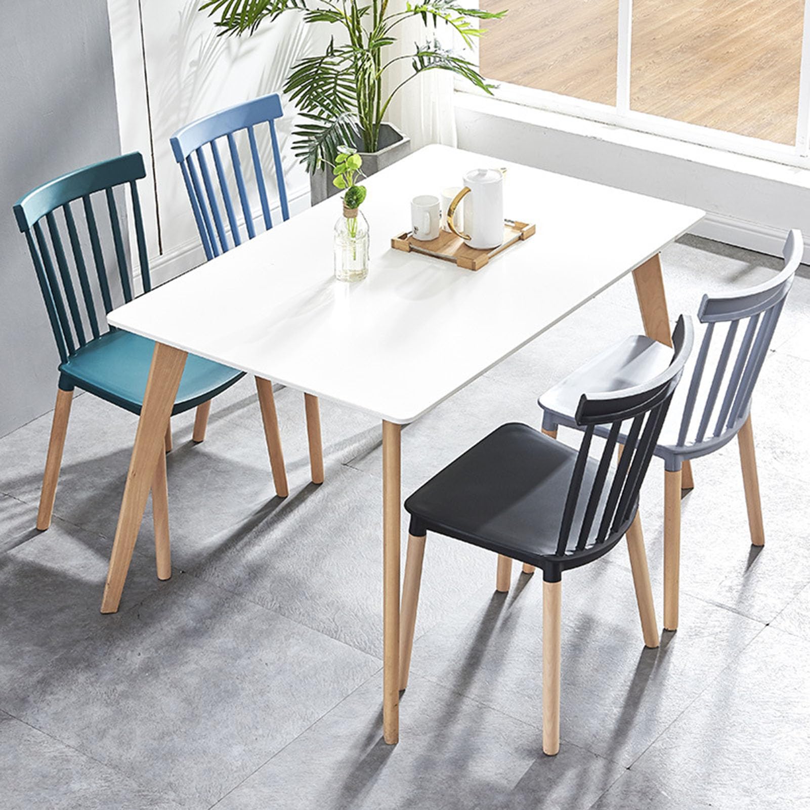 Set di 1 sedie da pranzo moderne di metà secolo, per cucina, sala da pranzo, camera da letto, soggiorno, ristorante, mobili di qualità con design elegante