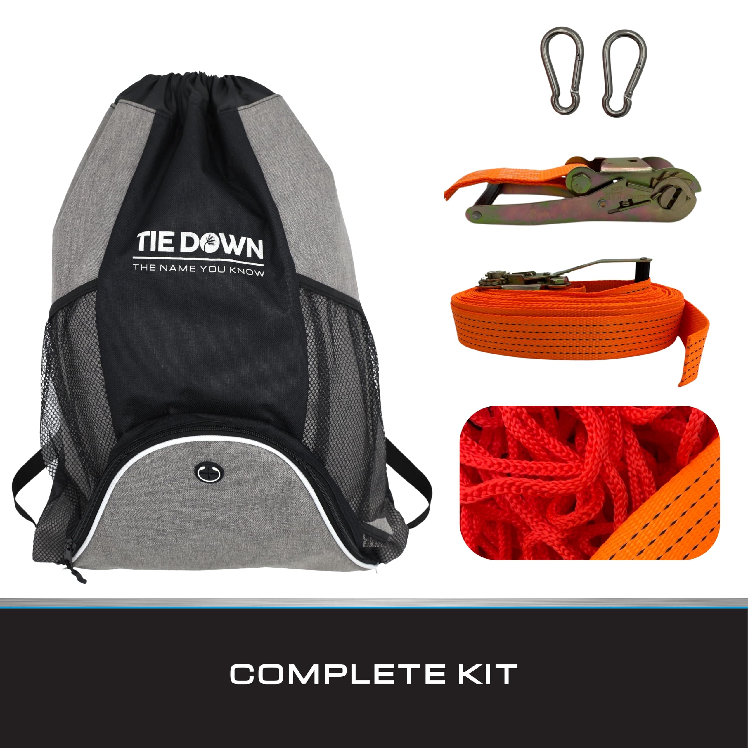 Tie Down 65400 Filet de sécurité pour toit Orange 2,1 m x 2,1 m