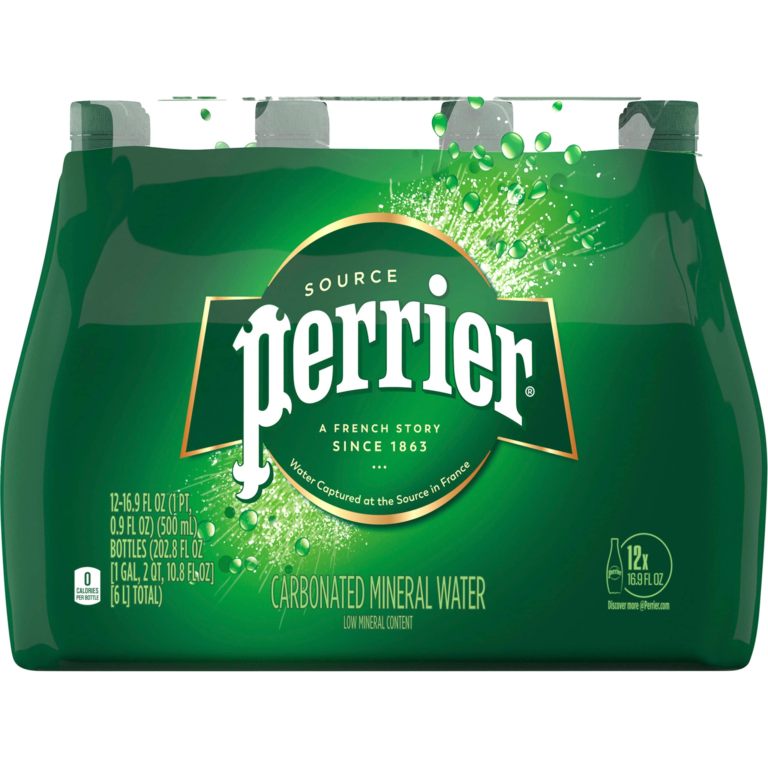 Buy Perrier Sparkling Water, 16.9 FL OZ Plastic Water Bottles (12 Count