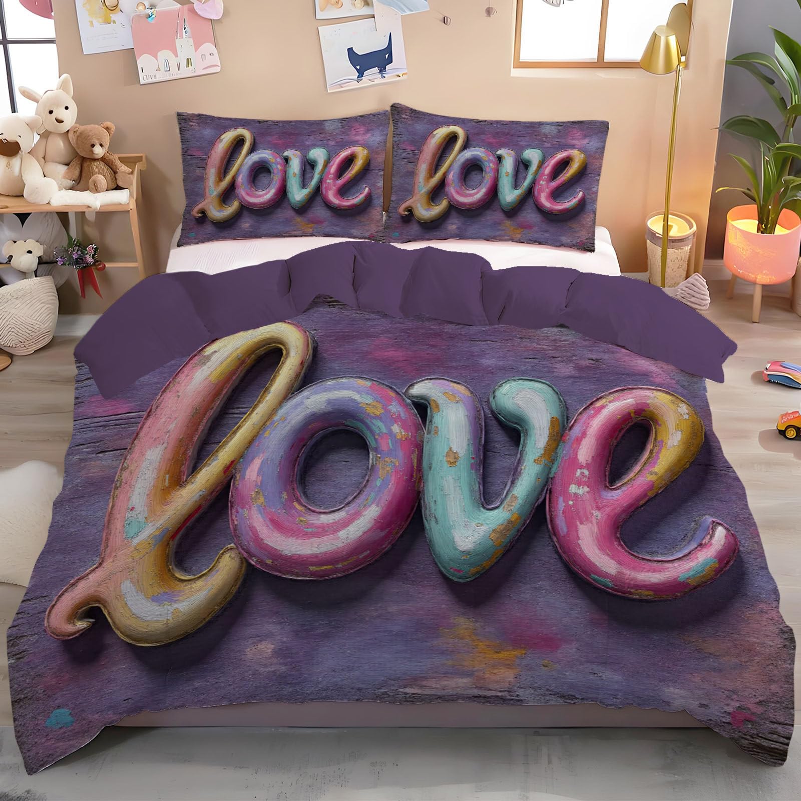 Housse de couette 240x260 cm à fermeture éclair fini la couette qui glisse