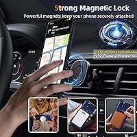 Vista 2 de Funda magnética para iPhone 12 Pro Max compatible con carga inalámbrica MagSafe, con anillo de soporte, con 2 protectores de pantalla, a prueba