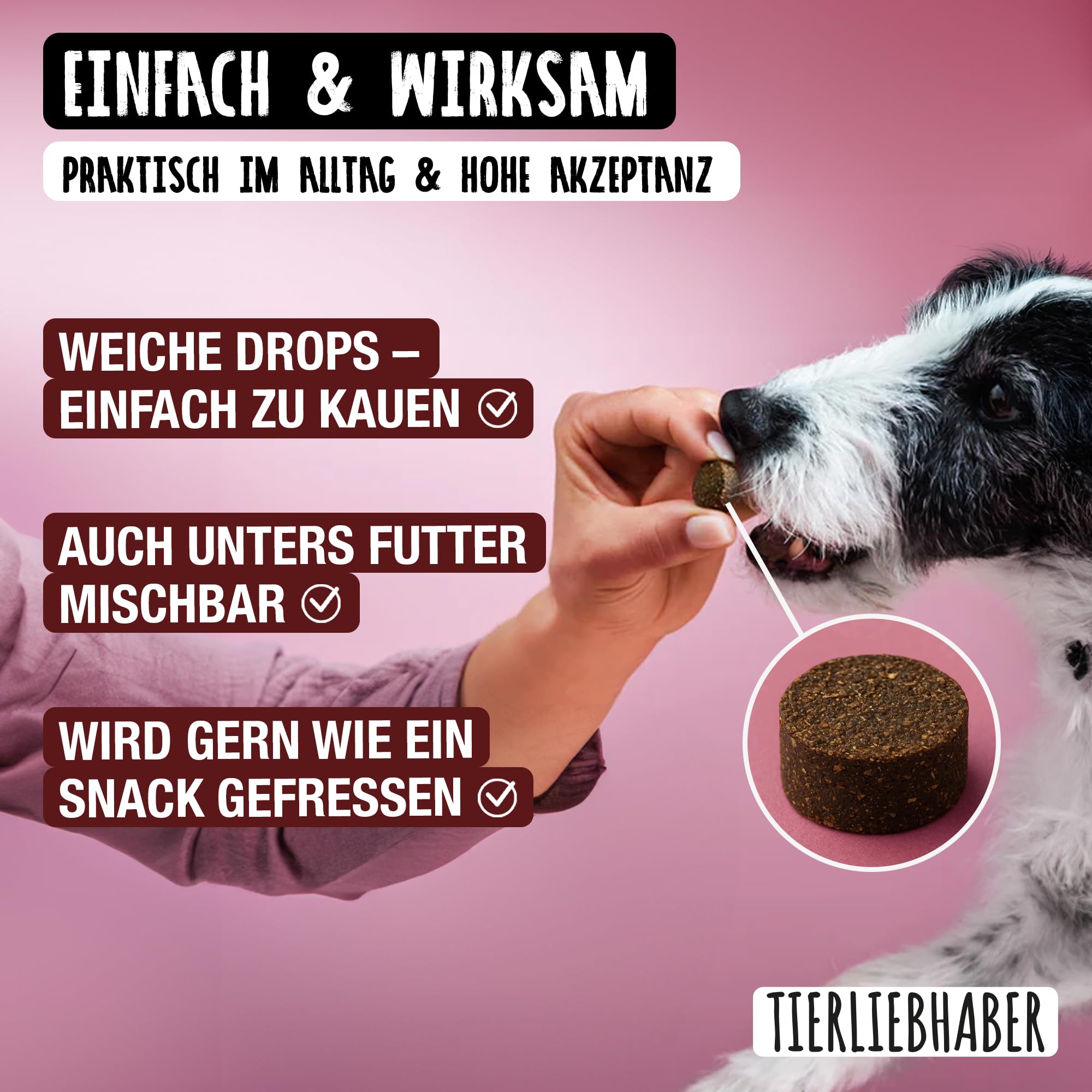 TIERLIEBHABER Nieren Leckerli Hund – Nierenfutter Hund als Hundeleckerli | Tierärztlich entwickelte Harn & Nieren Drops – Als Unterstützung der Blasen- und Nierenfunktion – 350g