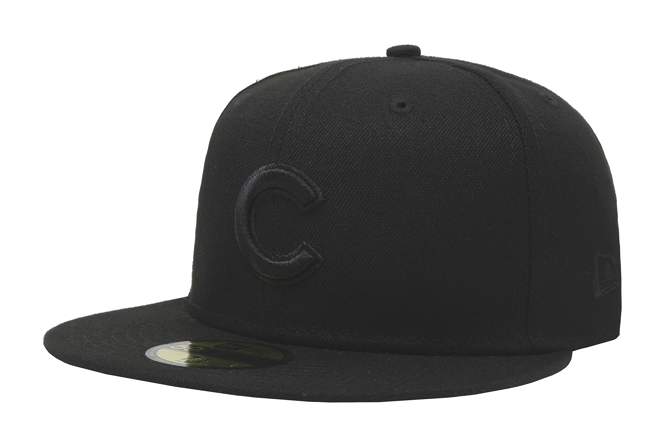 New Era 59Fifty Hat MLB Basic Chicago Cubs Black/Black Fitted Baseball Cap