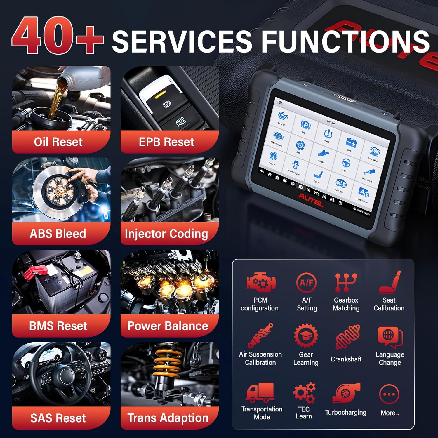 Autel Scanner MaxiCOM MK808Z-BT: Same As MK808BT Pro, Android 11 Bidirectional Scan Tool with 28+ Services, MK808S & MX808S & MK808 Upgraded, Bluetooth OBD2 Scanner Support BT506 & FCA AutoAuth