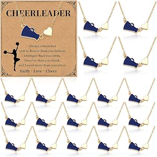 20 Pack Cheerleader Gifts Bulk Necklaces for Team