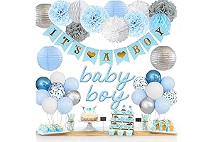 Ouddy Party Blue Baby Shower Decorations for Boy | Gender Reveal Party Supplies