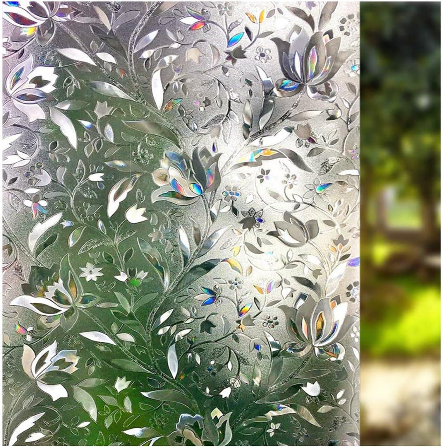 LEMON CLOUD3D No Glue Static Decorative Privacy Window Films for Glass (35.4in. by 78.7in)
