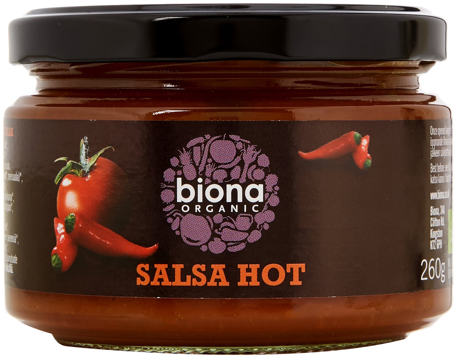 Biona Organic Salsa Dip Hot/ Picante 260g (Pack of 3)
