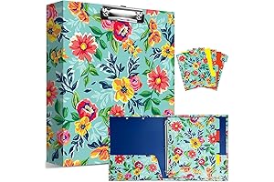 Watercolor Blue Floral Hardcover Binder: A Vibrant Symphony of Organization