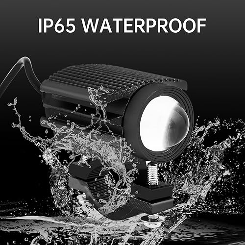 Miniatura 9 de Windance 2 unidades de faro LED para motocicleta, 32W, 4 modos, haz altobajo, amarilloblanco, 6500K, impermeable, foco auxiliar para tractor,