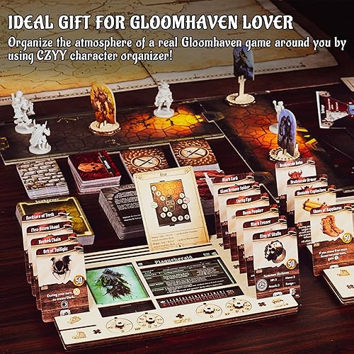 Miniatura 7 de CZYY GloomhavenFrosthaven - Juego de 2 organizadores de madera contrachapada de abedul para ahorrar espacio en tu mesa