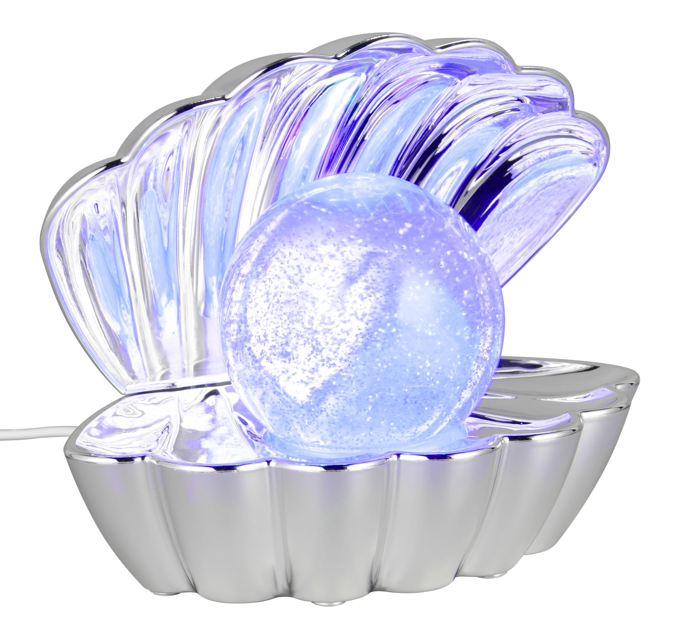 Reality Leuchten Shelly R57731106 | Kunststoff Chrom, 0.8 Watt LED, Farbwechsel Maul | Flexibel LED Schreibtischlampe fü