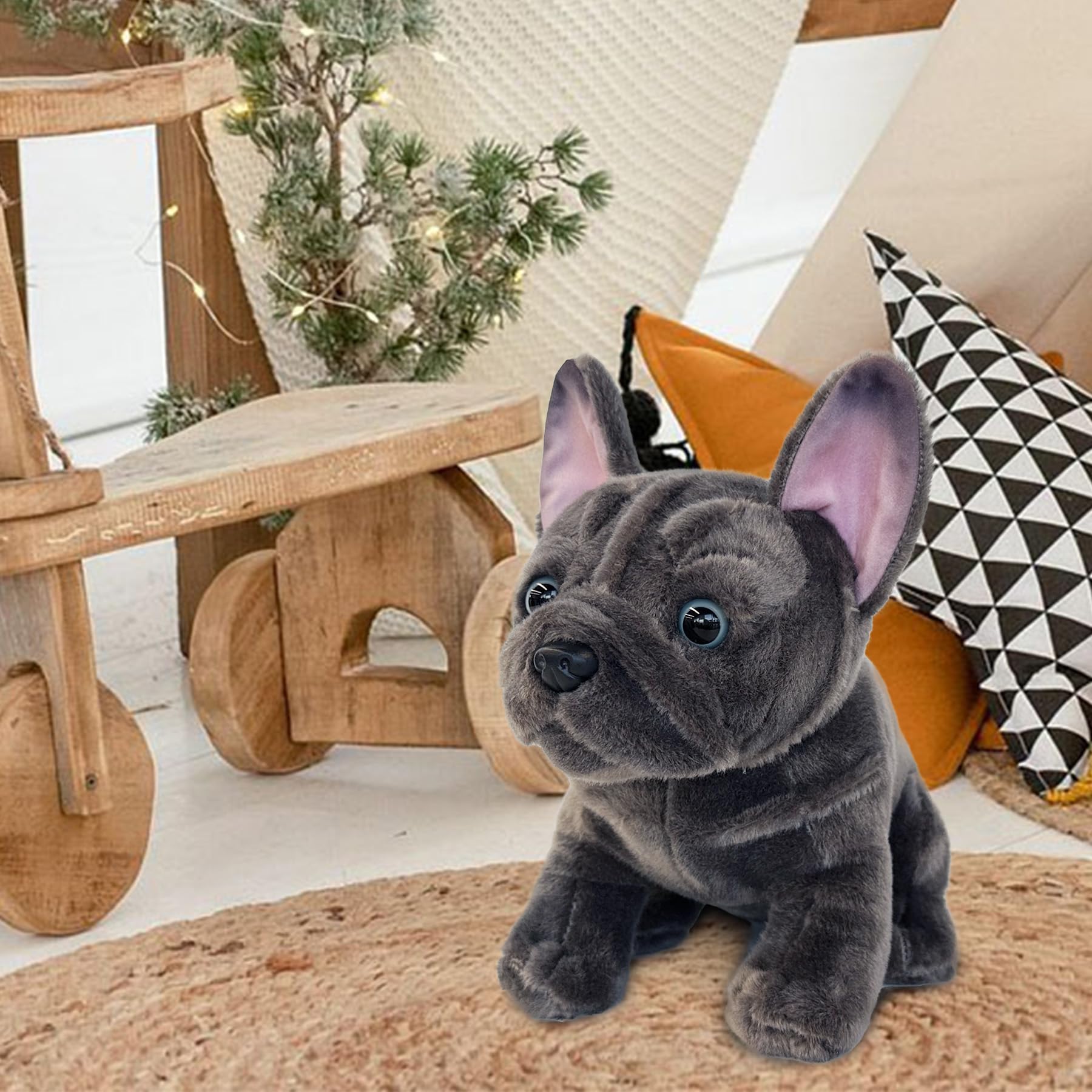 Amazon.co.jp: JUSTQUNSEEN ブルドッグ ぬいぐるみ リアルな犬 9インチ