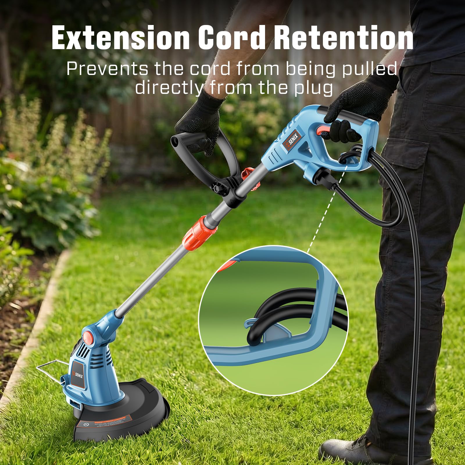Amazon.com : SENIX 13'' String Trimmer & Edger (2-in-1), 4-Amp