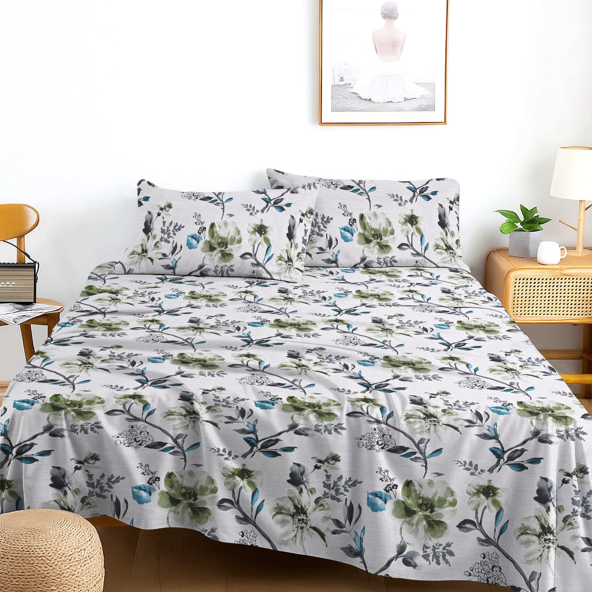 EverSoft Bedding Double 3-Piece Hotel Quality Bed Sheet Set Soft, Cozy & Breathable Bedding with Flat Sheet & 2 Pillowcases Durable, Luxury Design, Easy Care โ image 1