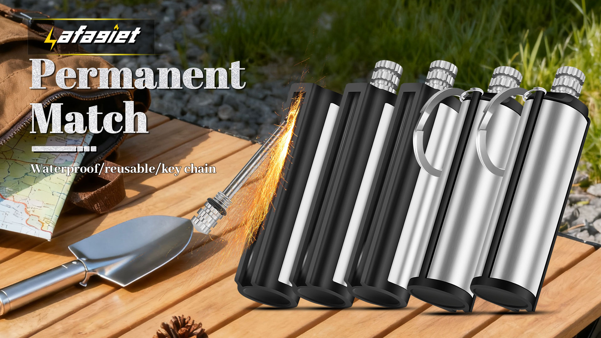 Amazon.com: Lafagiet Pack of 5 Permanent Match Lighter, Wateproof