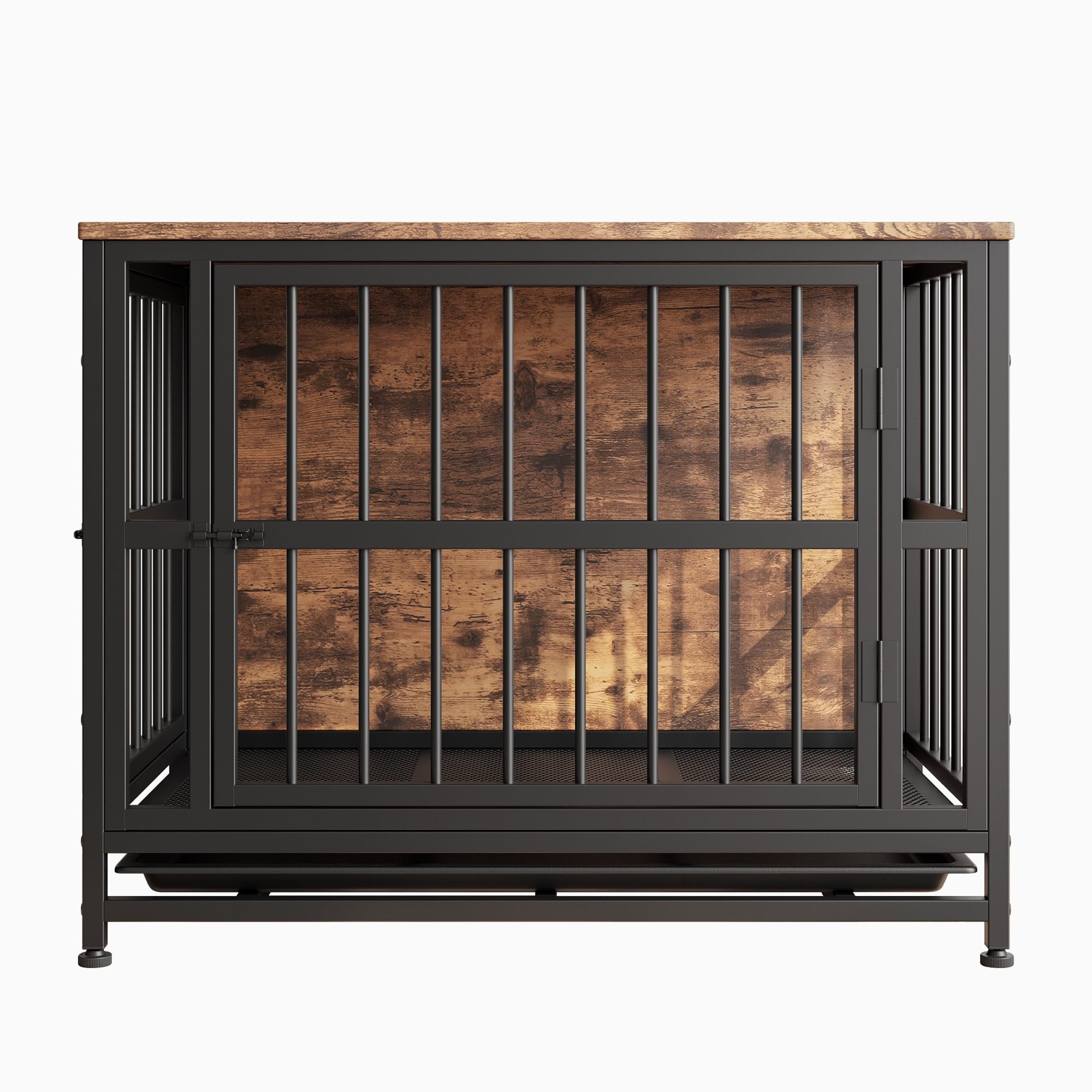 Hundekäfig Möbel, Hundebox für Zuhause Mittlere Hunde,Beistelltisch, Hundehütte Indoor, Hochbelastbar Hundehaus für Zuhause, Herausnehmbares Tablett, 2 Türen,Dog Crate Furniture