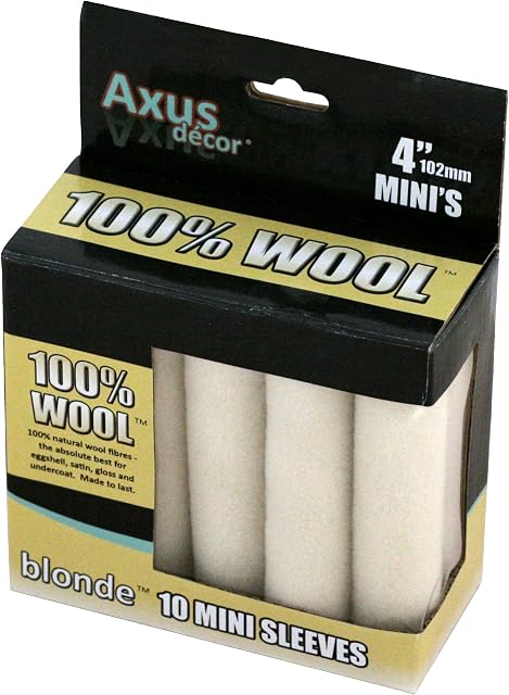 Axus Décor Blonde 100 Percent Natural Wool Mini Roller Sleeve (Pack of 10)