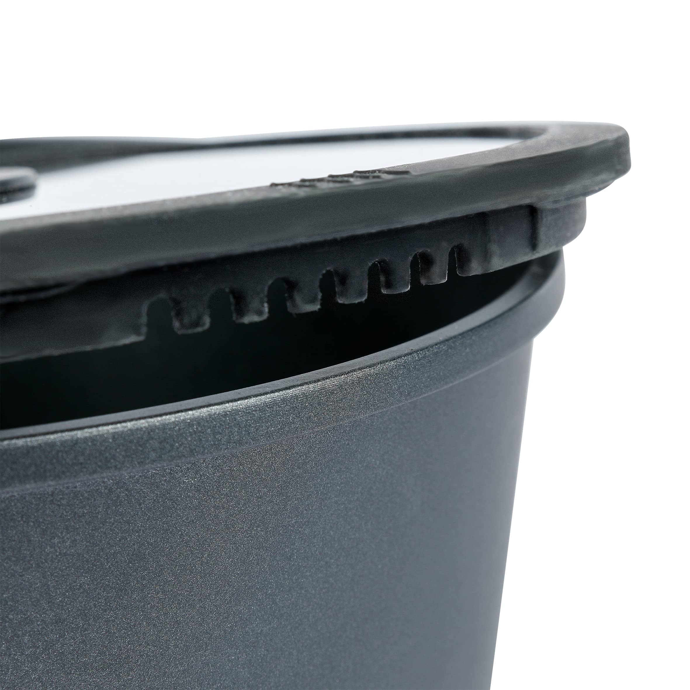 axentia 133148 Blackline garnek z odlewu aluminiowego, żeliwo, Ø ok. 24 cm, czarny