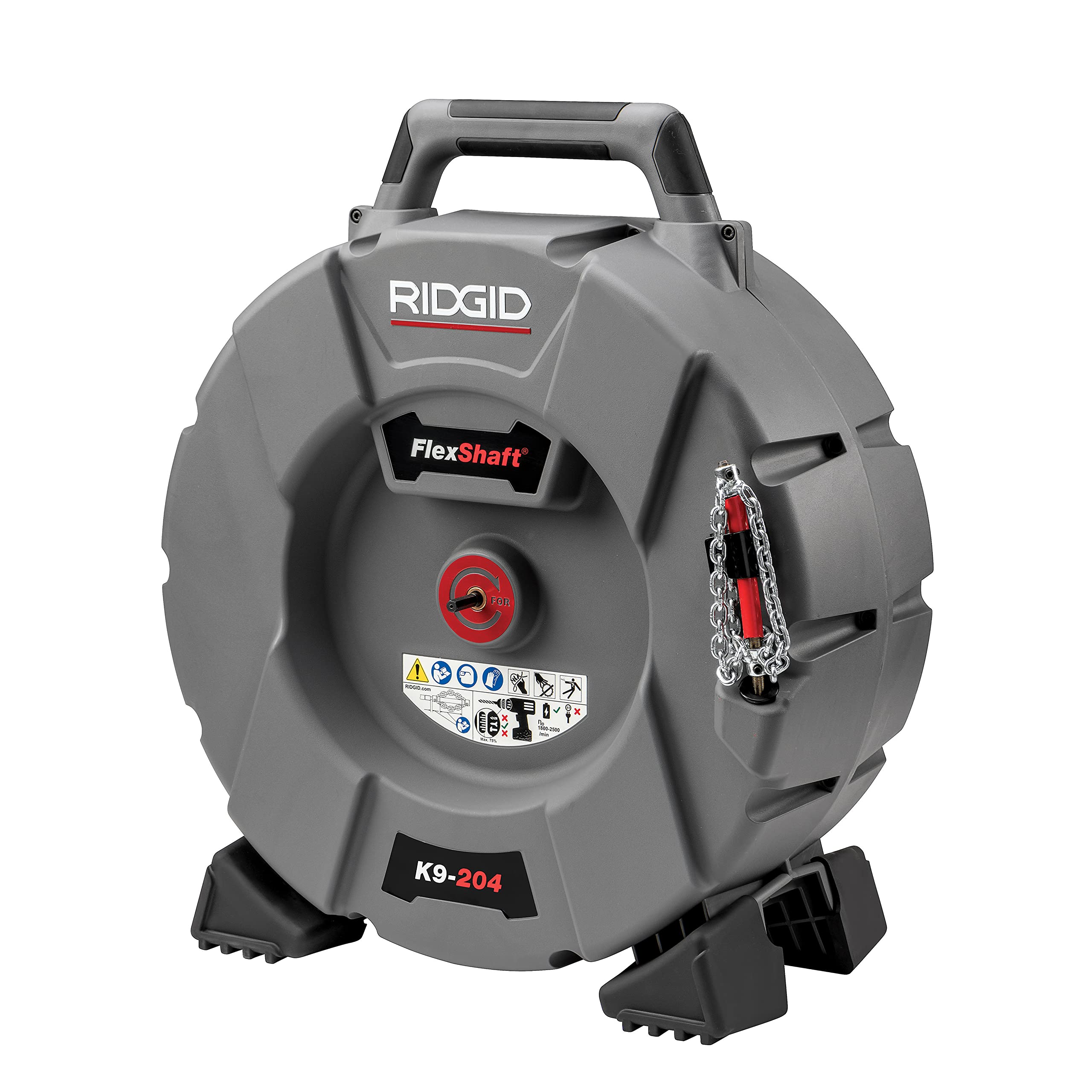RIDGID 64273 Model K9-204 FlexShaft Drain Cleaning Machine Kit for 2"-4" Pipes