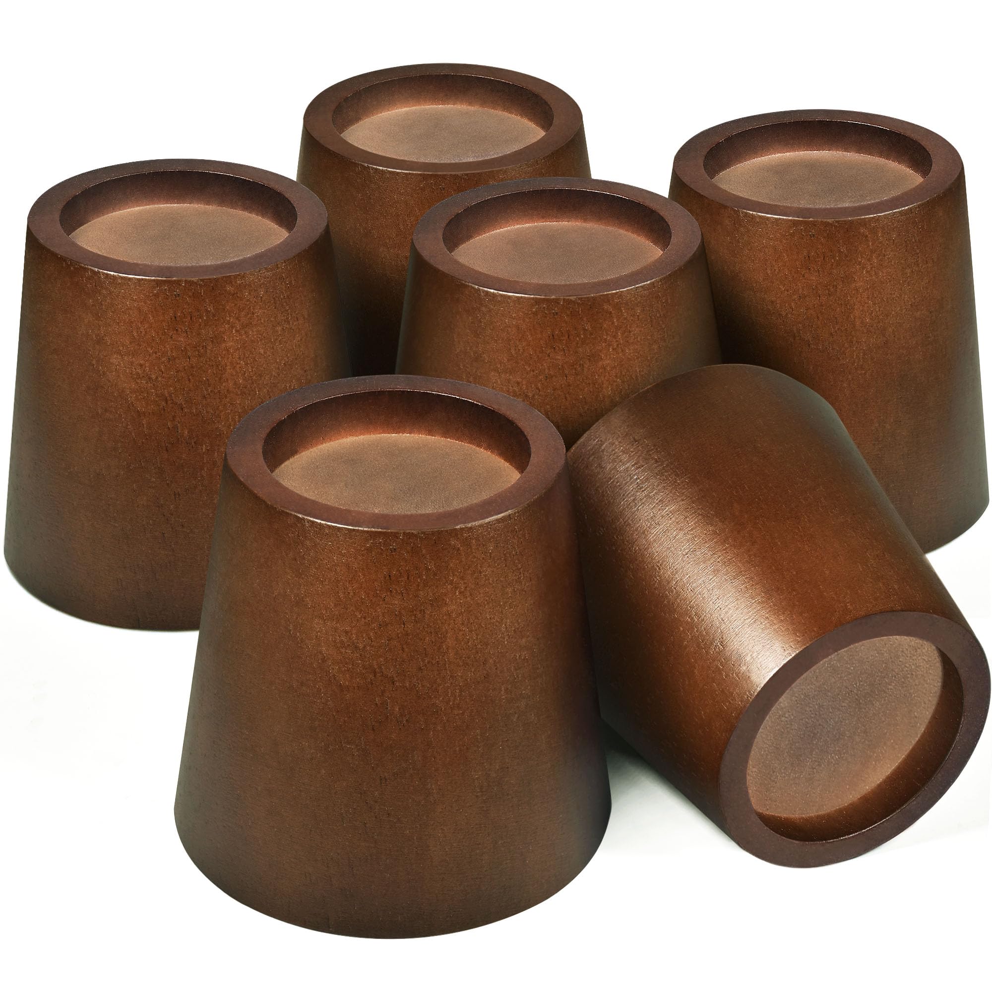 Wooden Bed Risers 3 Inch Round Furniture Risers Set of 6