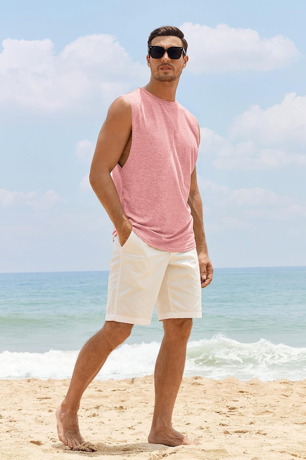 Mens Workout Cut Off Shirts Perfect Muscle Shirt Bodybuilding Tak Tops Sleeveless Gym T Shirts - Image 4