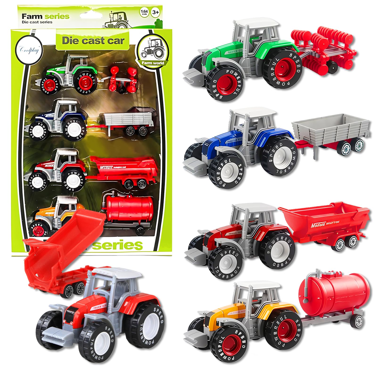Juguete de tractor de control remoto, juguetes de tractor RC de 2.4 Ghz Juguete de tractor de control remoto, juguetes de tractor RC de 2.4 Ghz