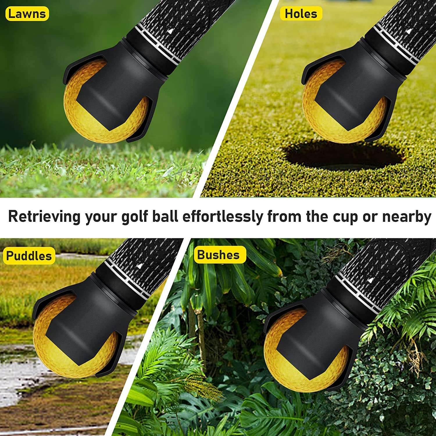 4 Pezzi Mini Pallina da Golf Retriever, Attrezzo Raccogli Pallina da Golf Accessori da Golf Pallina da Golf Pick Up Ausili per L'Allenamento Presa
