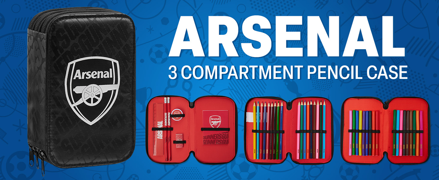 Astuccio Ufficiale Arsenal F.C. – Pencil Case SS Per Scuola E Ufficio, Accessorio Fan Calcio