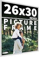 Vista 61 de Poster Palooza Marco de fotos de madera de pino macizo blanco de 18 x 8 Acrílico UV, respaldo de tablero de espuma y accesorios para colgar