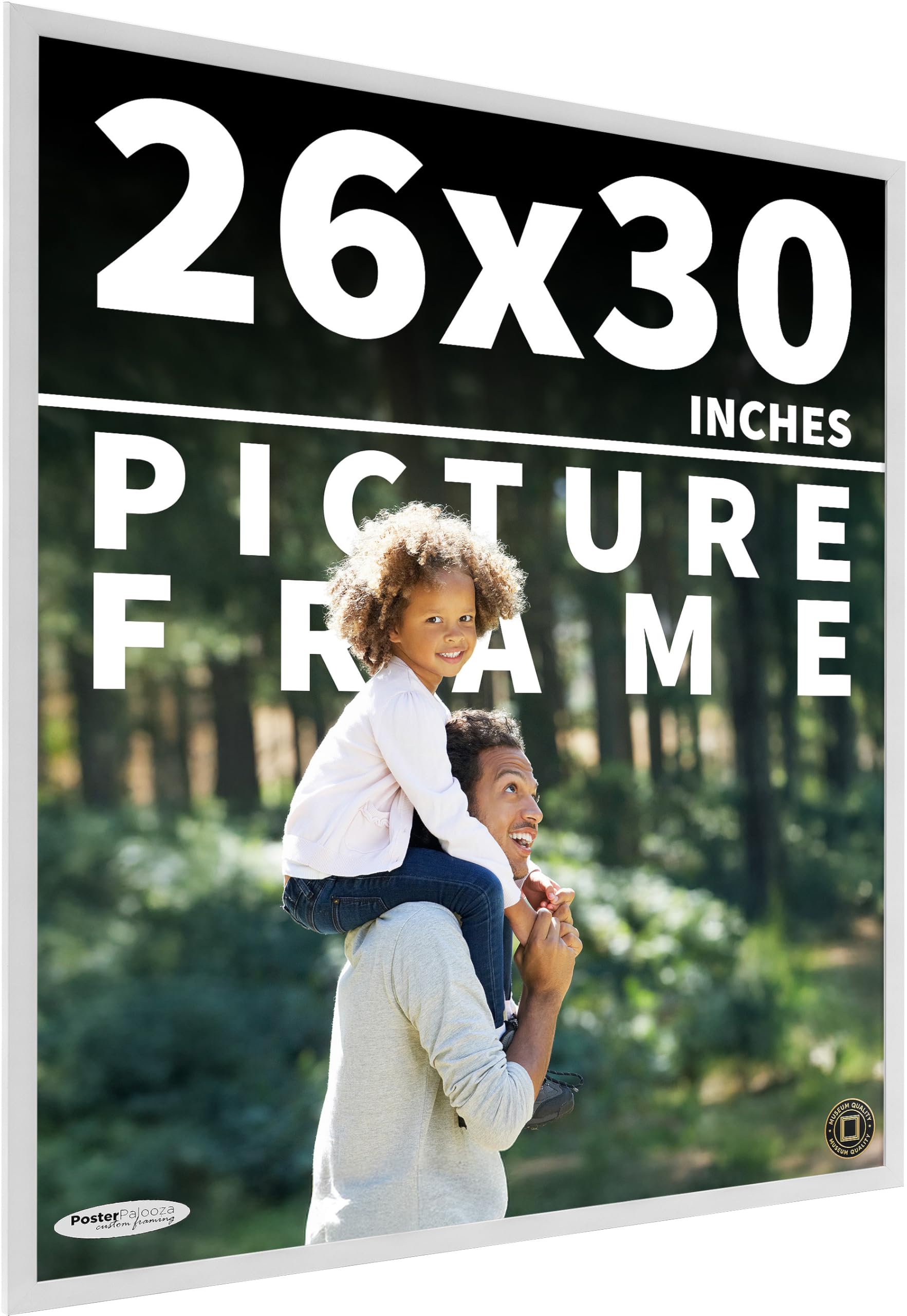 Amazon.com - Poster Palooza 26x30 Frame White Solid Pine Wood