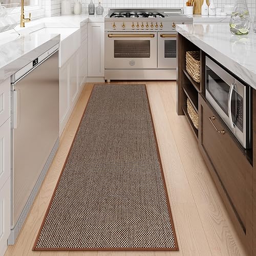 Miniatura 8 de KIMODE Alfombras de cocina de 20 x 70 pulgadas, antideslizantes, lavables, para suelo de cocina, tapetes de cocina grises absorbentes para piso,