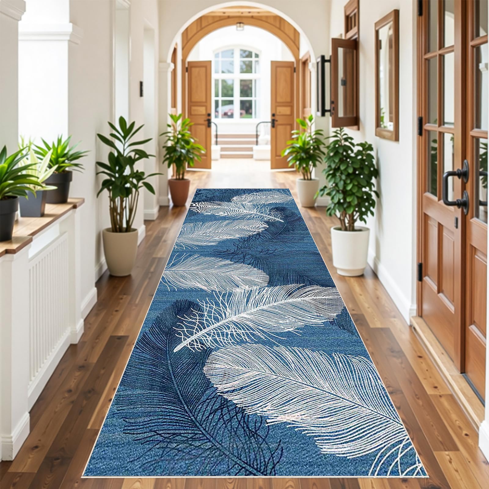 Runner Rugs For Hallway, Kitchen Runners Non Slip Washable Carpet Runners Long Absorbent Hall Runners For Hallway Entryway Corridor Bedroom Door Mat Floor Carpet for Entrance Narrow Rug 40 x 60 cm — image 1