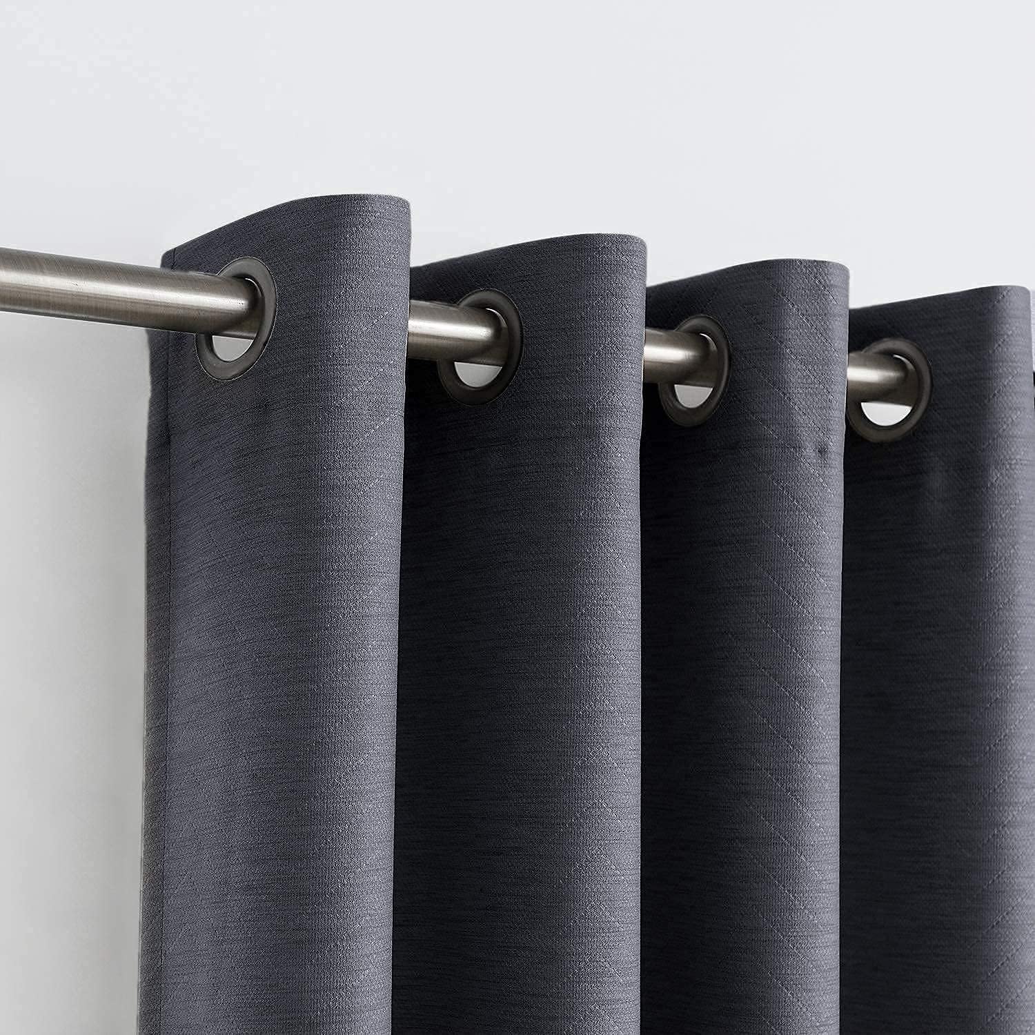 Buy 84" Grey BlackoutCurtain Panels for Bedroom Chevron Room Darkening