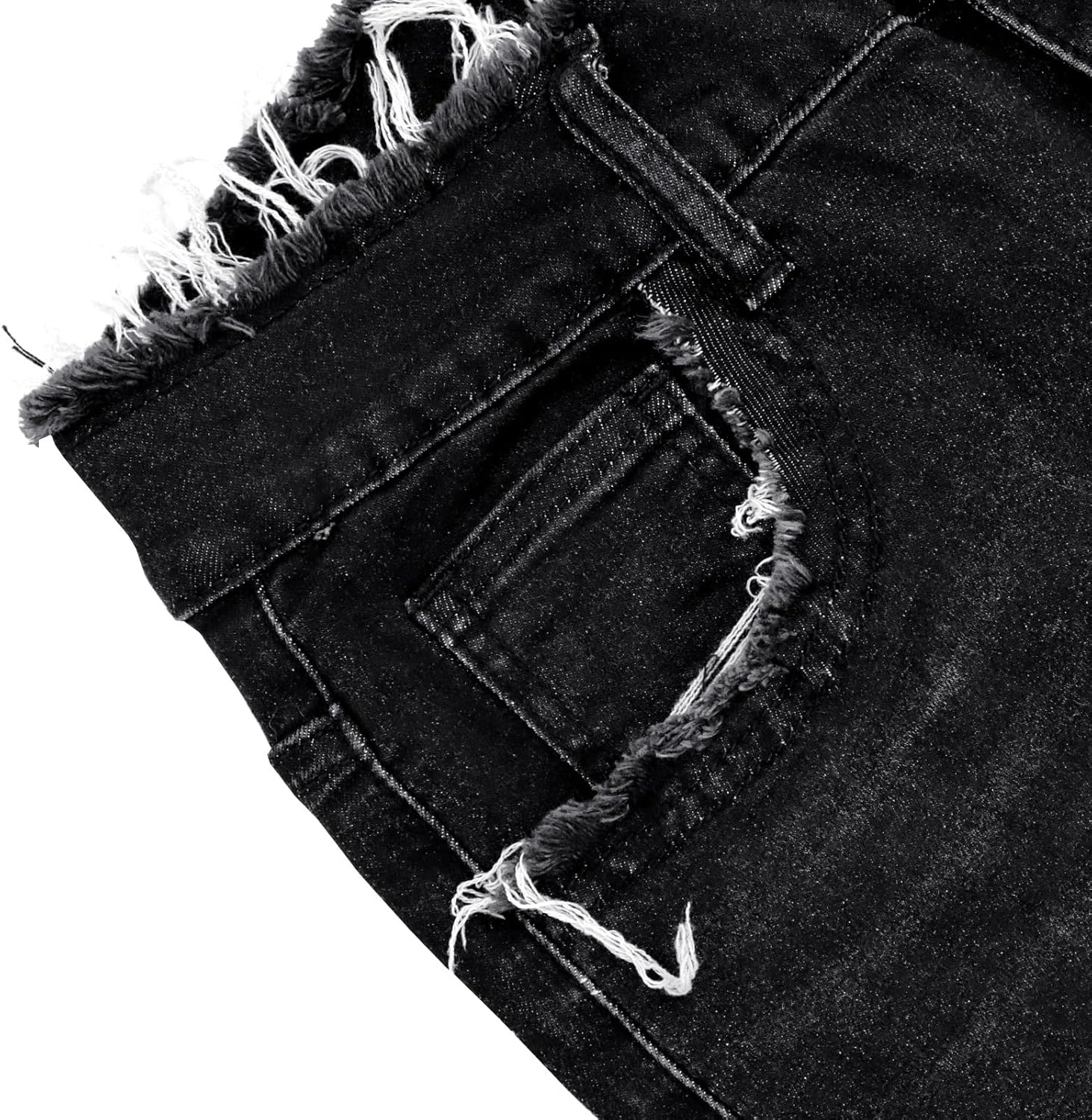 Women's Wide Leg Jeans Stretchy High Waisted Baggy Jeans 2026 Trendy Loose Fit Frayed Raw Hem Denim Pants - Image 5