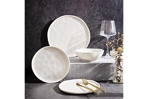 Sparkling White Ceramic Dinnerware Set