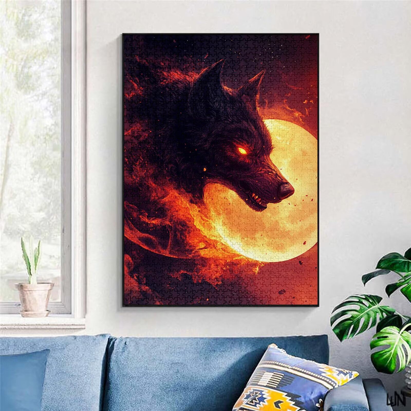 Puzzle 5000 Pezzi, 3 4 5 Anni Puzzle Luna 6 7 8 Anni Giochi Educativi Sostenibili Con Motivi Per Adulti Da Gioco in Legno Di Alta Qualità Jigsaw Lupo per Gioco Familiare, 2026 Regalo Natale H-8711