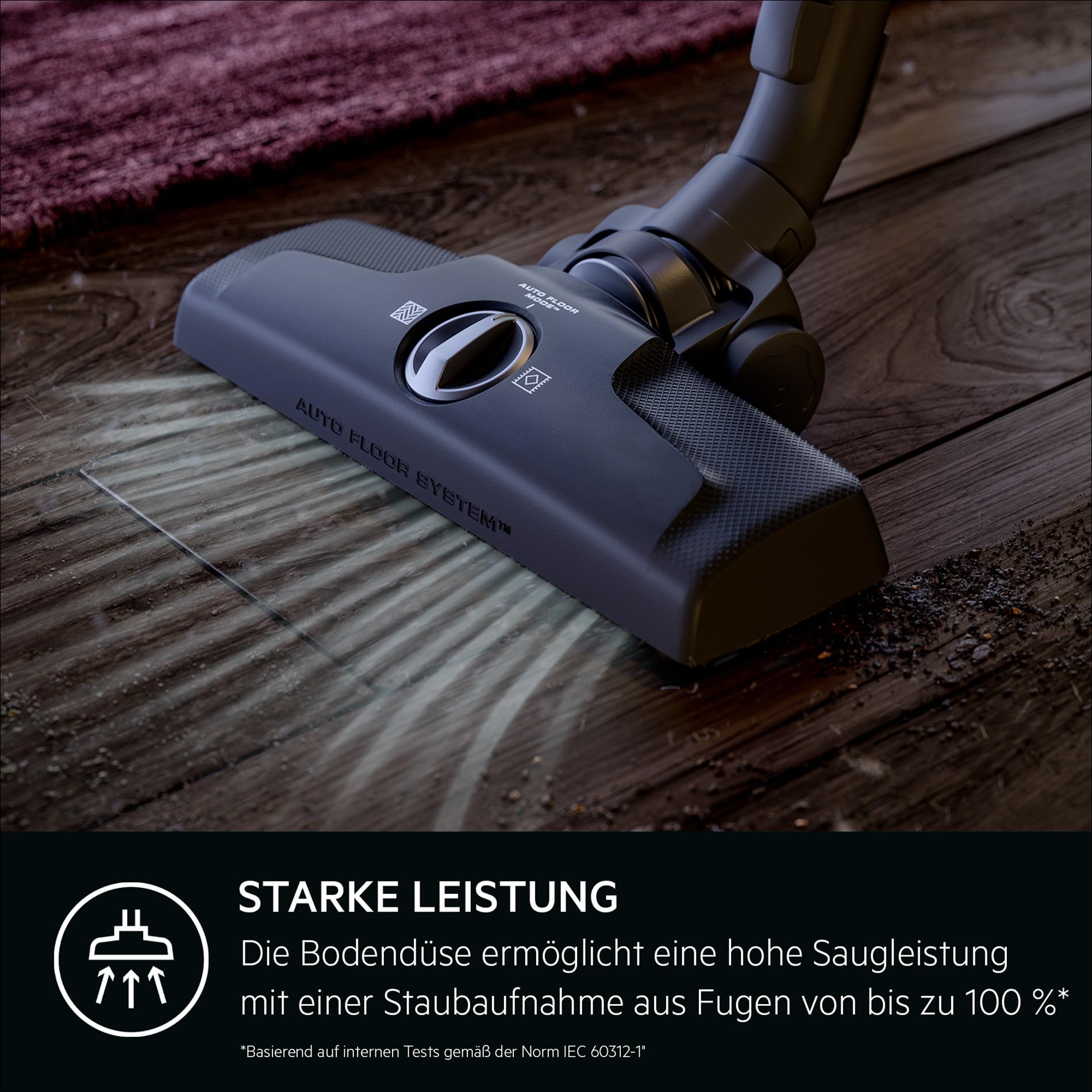 AEG CLEAN 6000 ÖKO Staubsauger mit Beutel, Hohe Saugleistung, Zusatzdüsen, XL-Räder, Edelstahl-Teleskoprohr, aus 65% Recyclingmaterial, 12 m Kabel, 850 Watt, Zubehör, Grau, AB61C1OKO