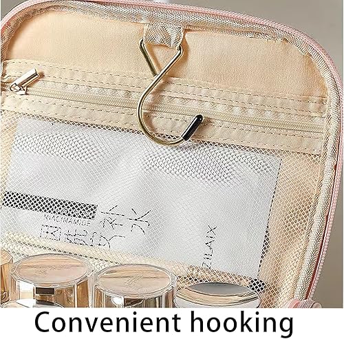 Miniatura 5 de Bolsa de aseo de viaje con gancho colgante para mujeres y hombres, organizador de viaje, bolsa organizadora de cosméticos de maquillaje para