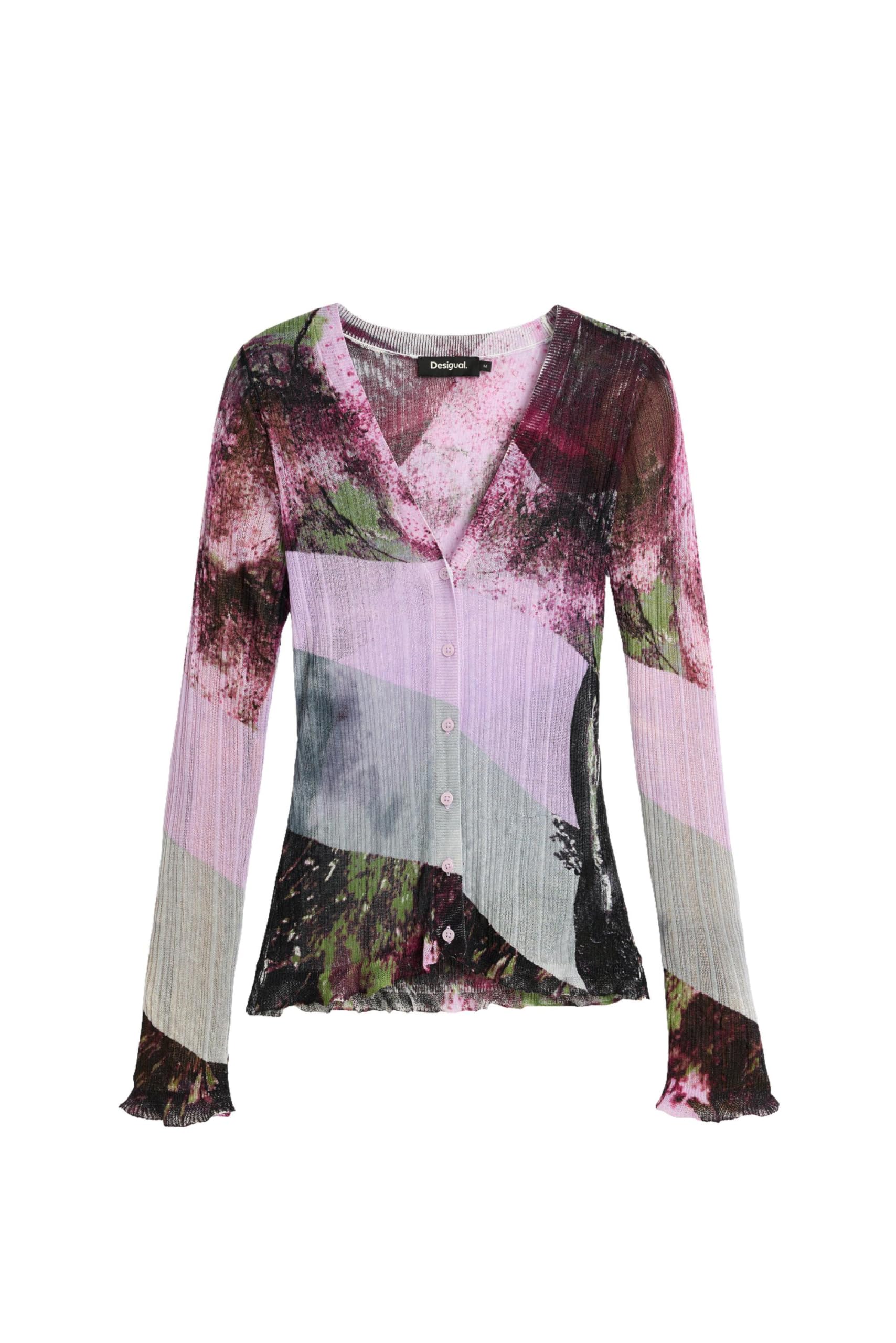 Desigual Jers_Mountains bluza damska, Czerwone, L