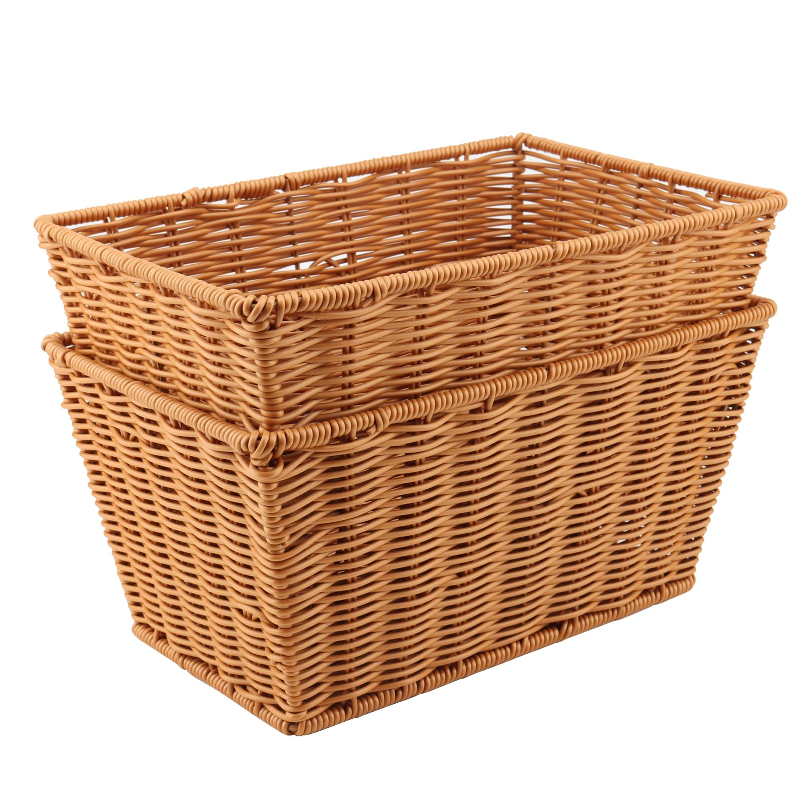 Relaxdays Cestini Intrecciati Set Da 3, In Rattan, Con Coperchio, Contenitori Portaoggetti, 10 L Di Capacita Rustici Color Legno Naturale 91258975