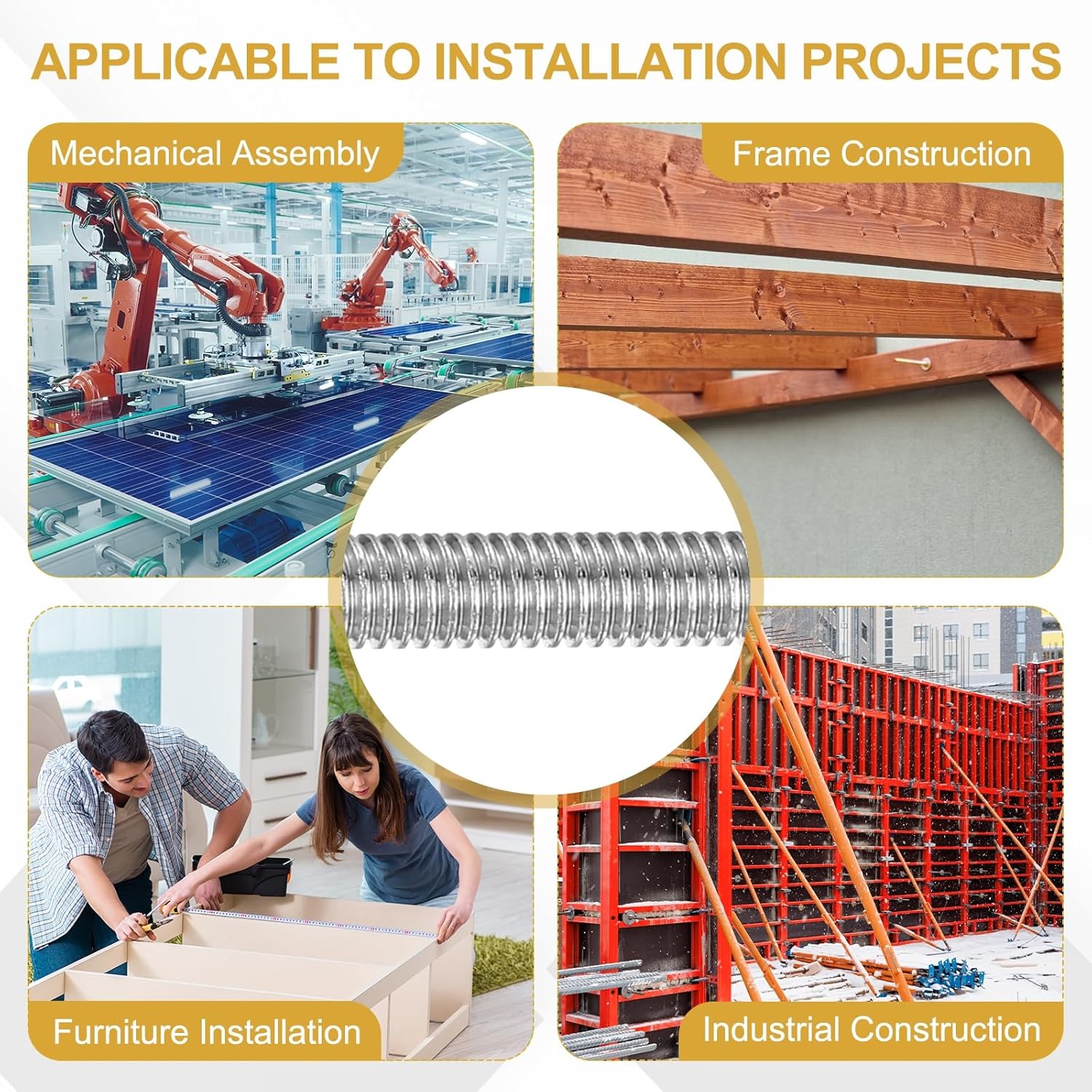 uxcell 2Pcs Fully Threaded Rod, M2 x 0.4mm Pitch 304 Stainless Steel Right Hand Threads Studs, 200mm/4 Long Threaded Screw Rods Fasteners for Anchors Bolts Hangers Clamps U Bolts