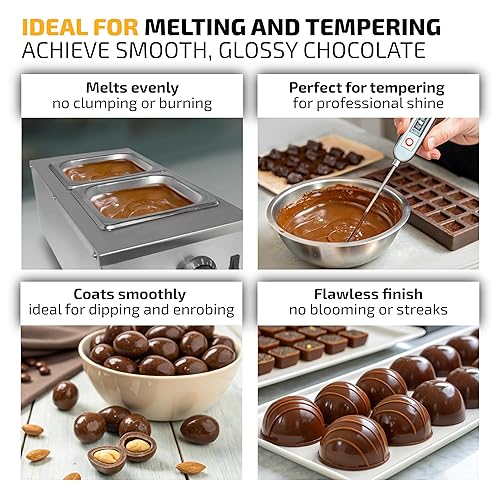 Miniatura 6 de OLDSOUL Botones de compuesto de chocolate de 6.6 libras, chocolate con leche 8% cacao real, suave derretido, perfectos para hornear y postres (6.6