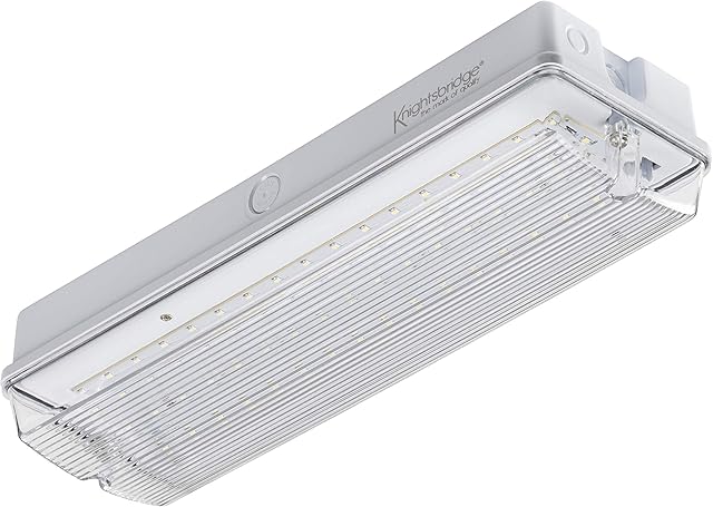 Knightsbridge 230V IP65 6W LED Emergency Bulkhead Non-maintained, 6 W, White