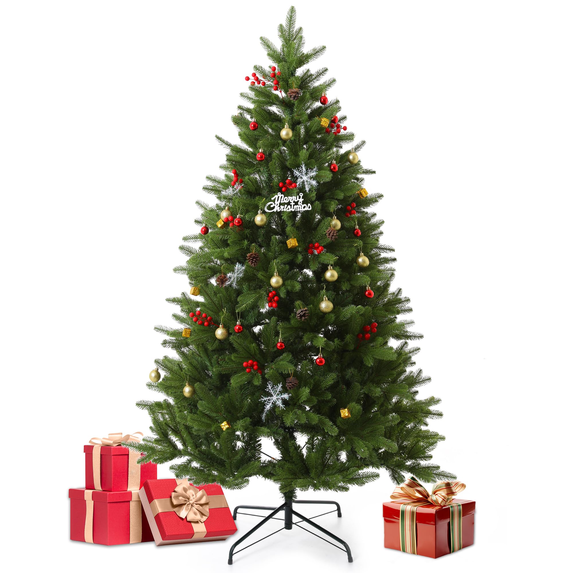 EVGN Künstlicher Weihnachtsbaum 180 cm – Nordmanntanne Optik – Dicht & naturgetreu – Premium PE+PVC Zweige mit stabilem Metallständer – Einfacher Aufbau & wiederverwendbar.