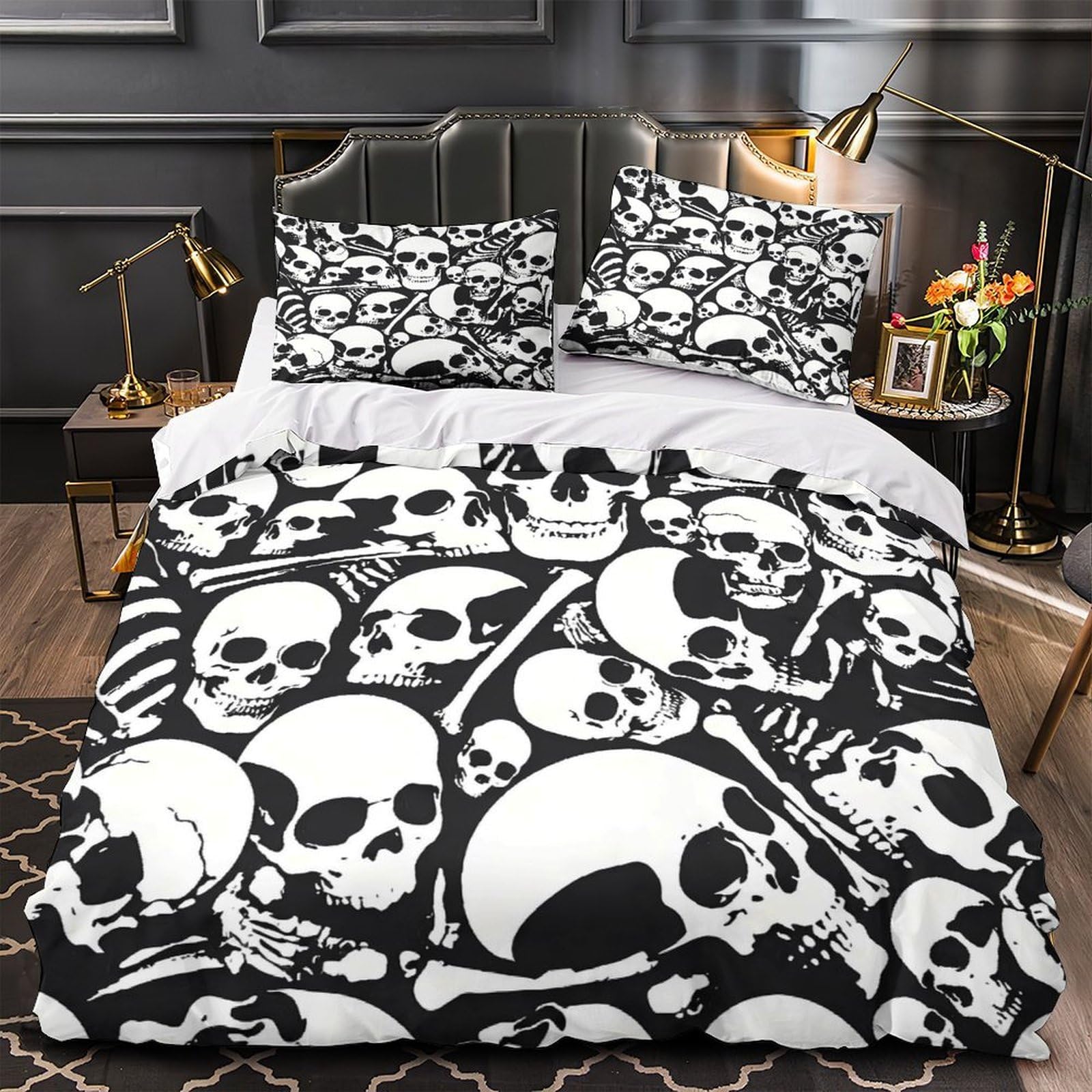 Housse de couette panda dessin animé mignon pour chambre adulte et ado zen
