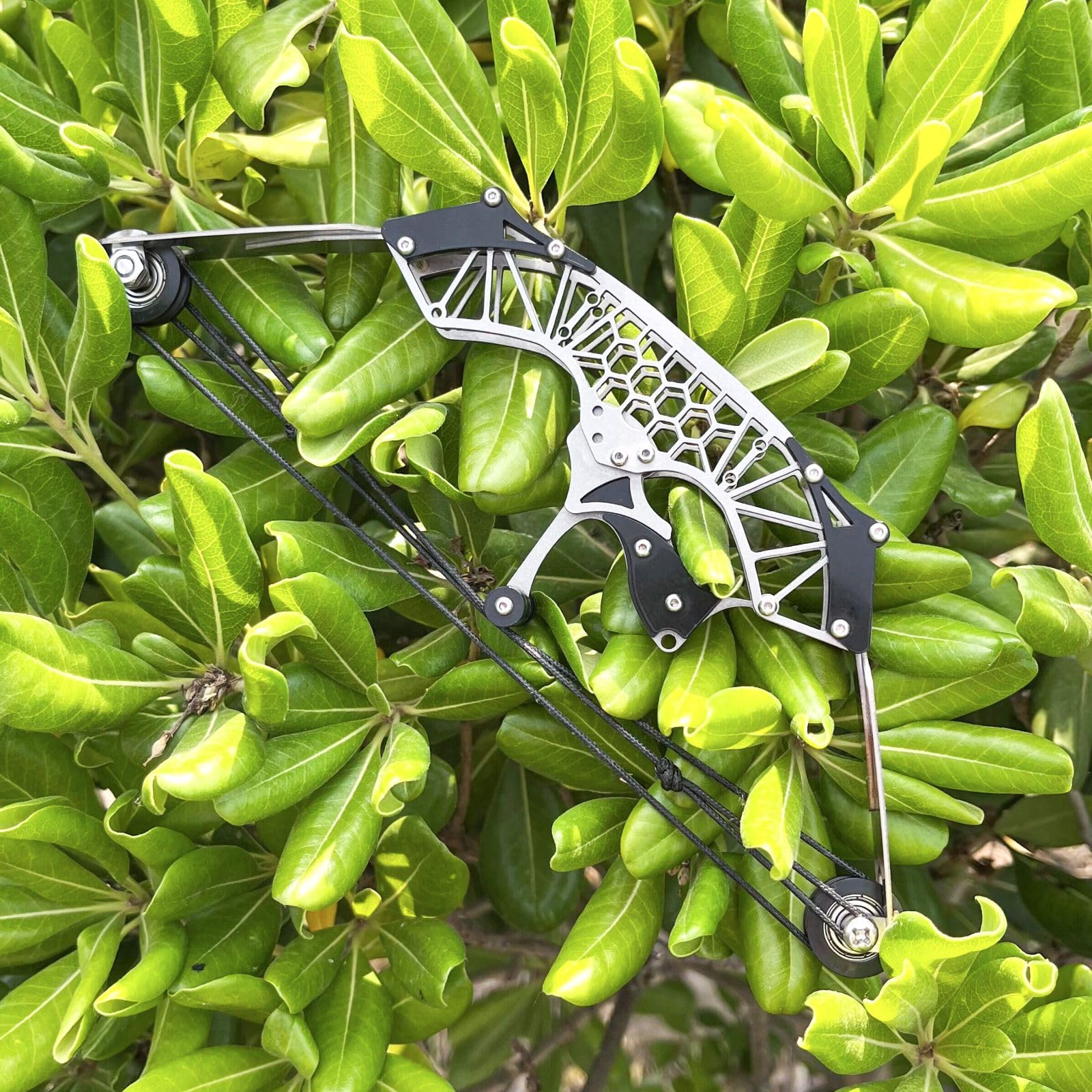 Bogenschießen Mini Compound-Bogen und Pfeil Set Adult Pocket Bow Edelstahl Bogen Set für Rechts- und Linkshänder