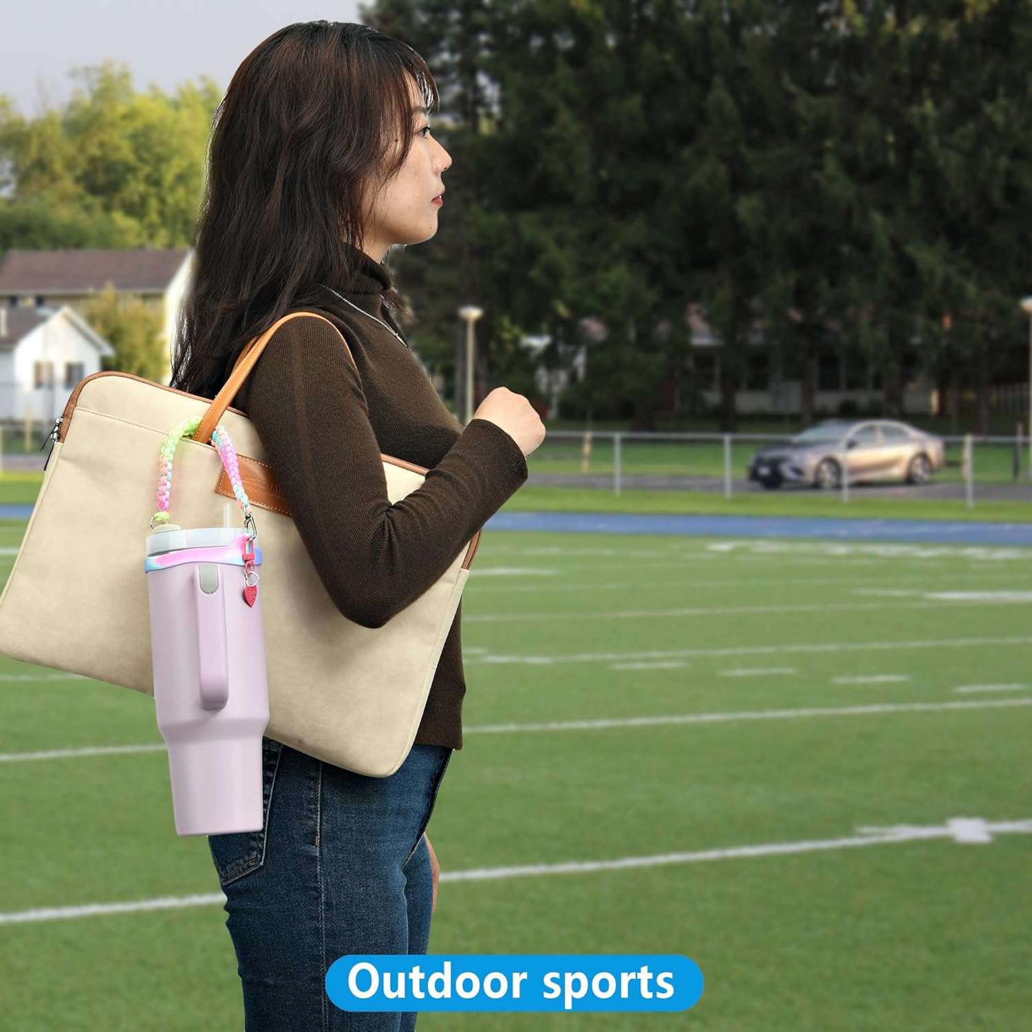 Wongeto Water Bottle Handle Paracord Water Bottle Strap,Bottle Holder with Strap,Compatible with Stanley Cup Accessories - Image 2