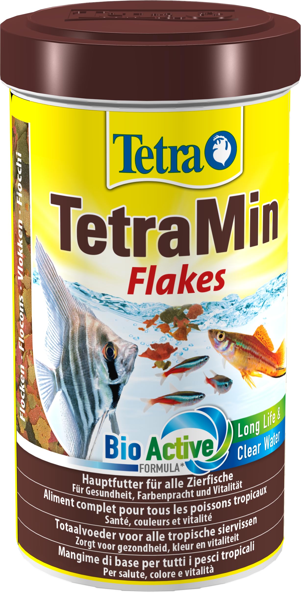 TetraMin Flakes Alimento para peces en forma de escamas, para peces sanos y aguas claras, 500 ml